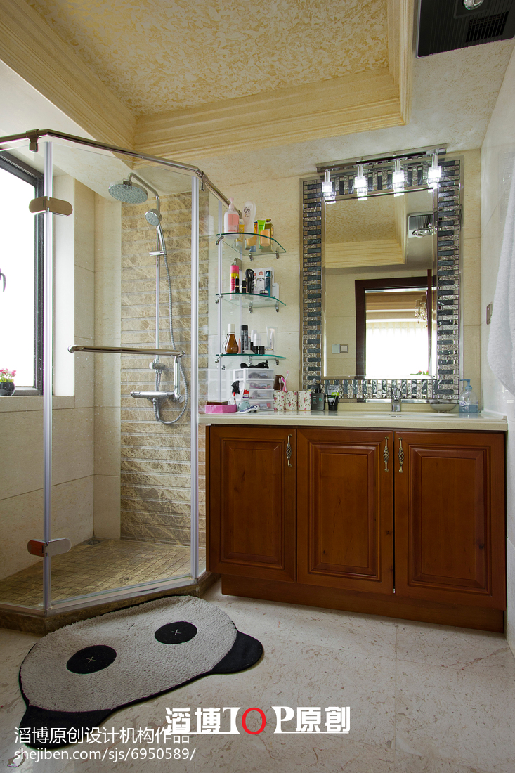 精選面積122平歐式四居衛生間裝修設計效果圖片