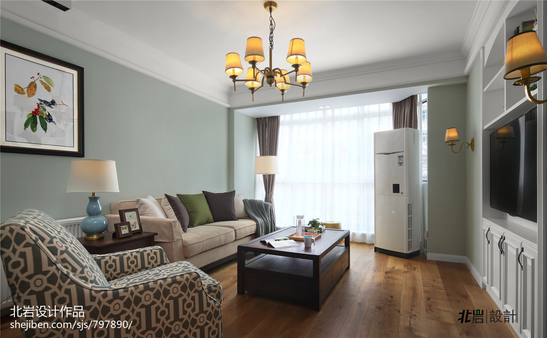 溫馨美式風格客廳裝修