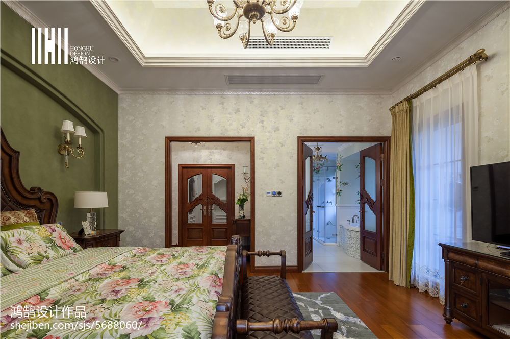 休閑美式風格臥室裝修圖