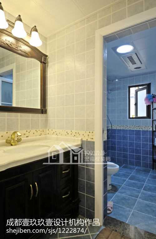 質樸118平美式三居衛生間圖片大全