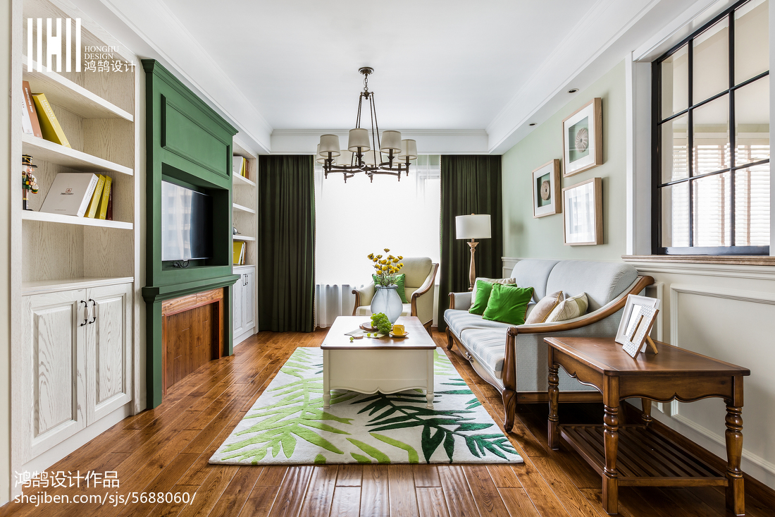 溫馨美式風格家居客廳裝修案例