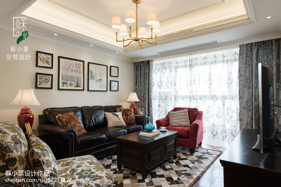 清新美式風格客廳裝修