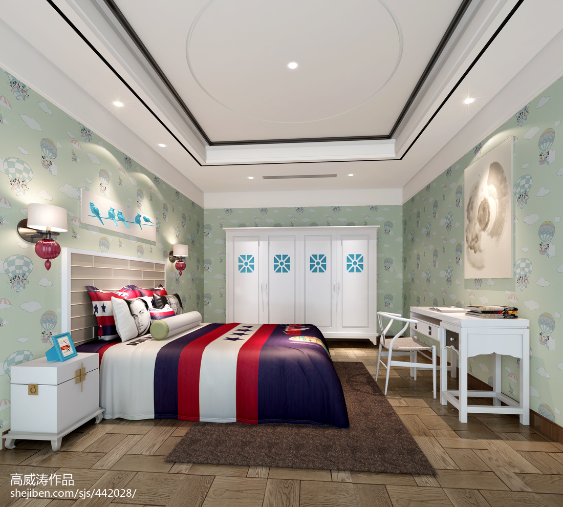 2018精選別墅兒童房中式裝修實景圖