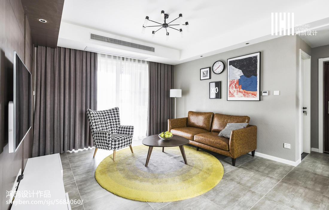 2018精選98平米三居客廳簡約裝修圖片大全