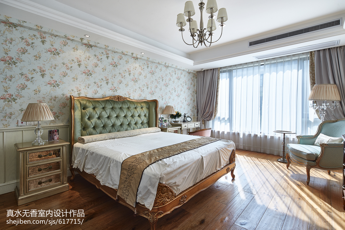 清新美式風格復式臥室設計