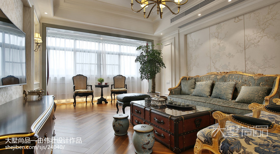 熱門100平米三居客廳歐式效果圖片大全