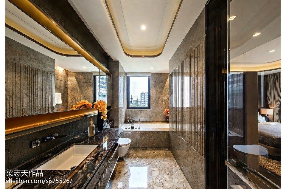 樣板房混搭風格衛浴設計