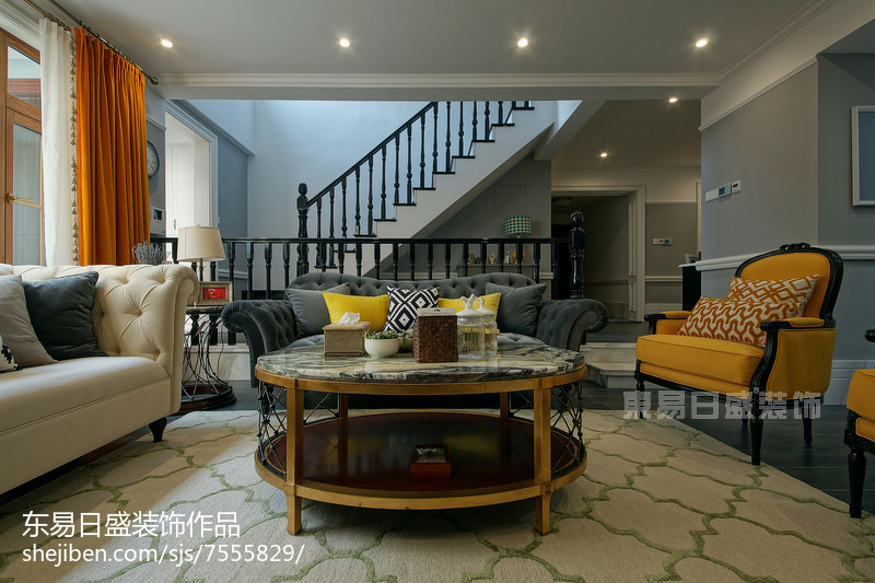 美式風格精美客廳設計