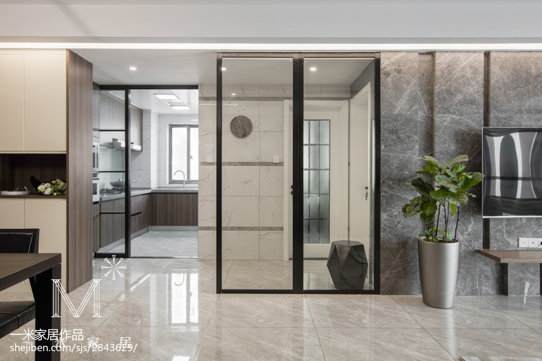 現代風格家居隔斷效果圖