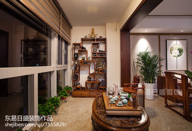 2018精選中式陽臺裝修效果圖片大全