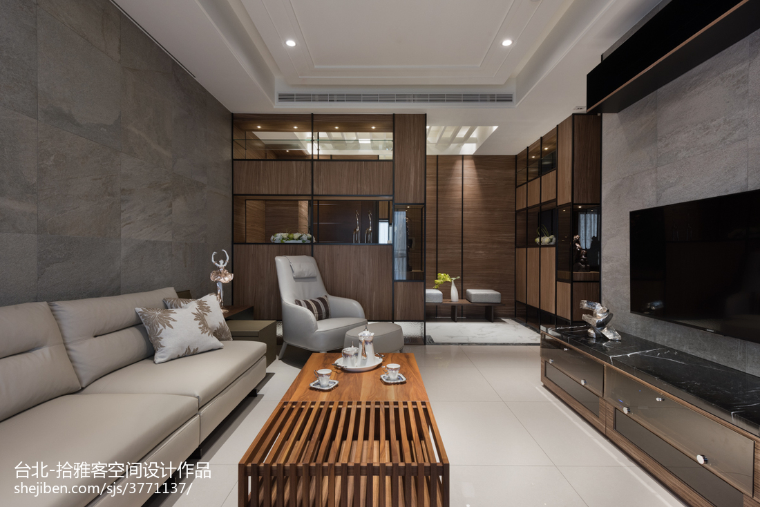 熱門面積123平宜家四居客廳實景圖