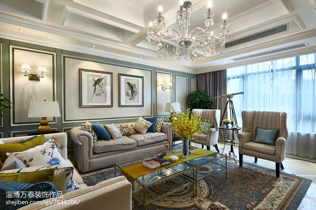 別墅新古典風格客廳效果圖