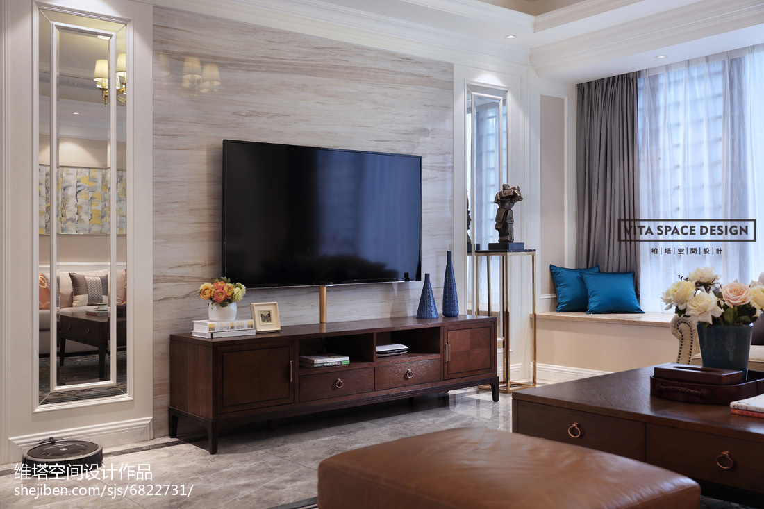 美式電視背景墻裝修