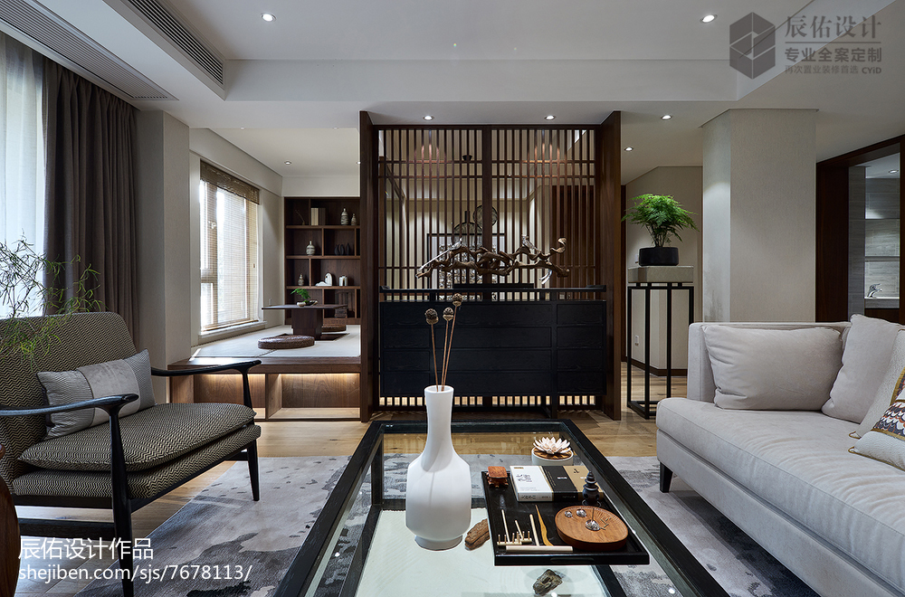 中式木質隔斷設計