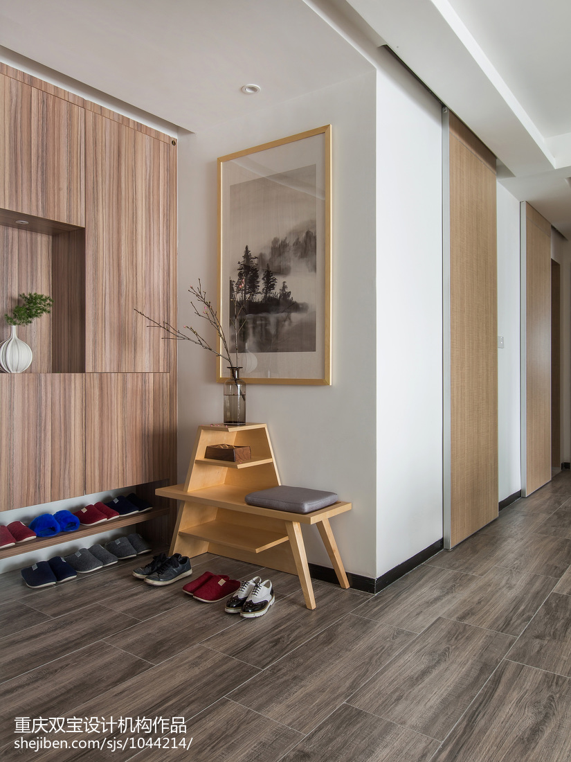 走廊鞋柜玄關效果圖