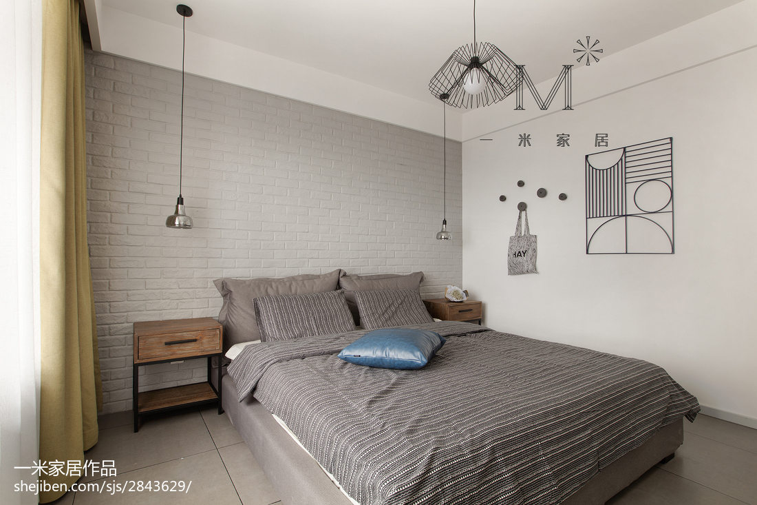 北歐風臥室床頭背景墻