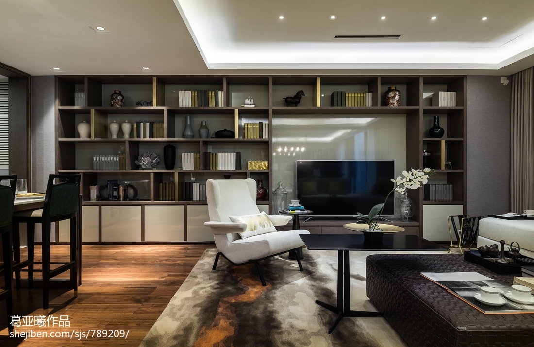 樣板間電視背景墻設計