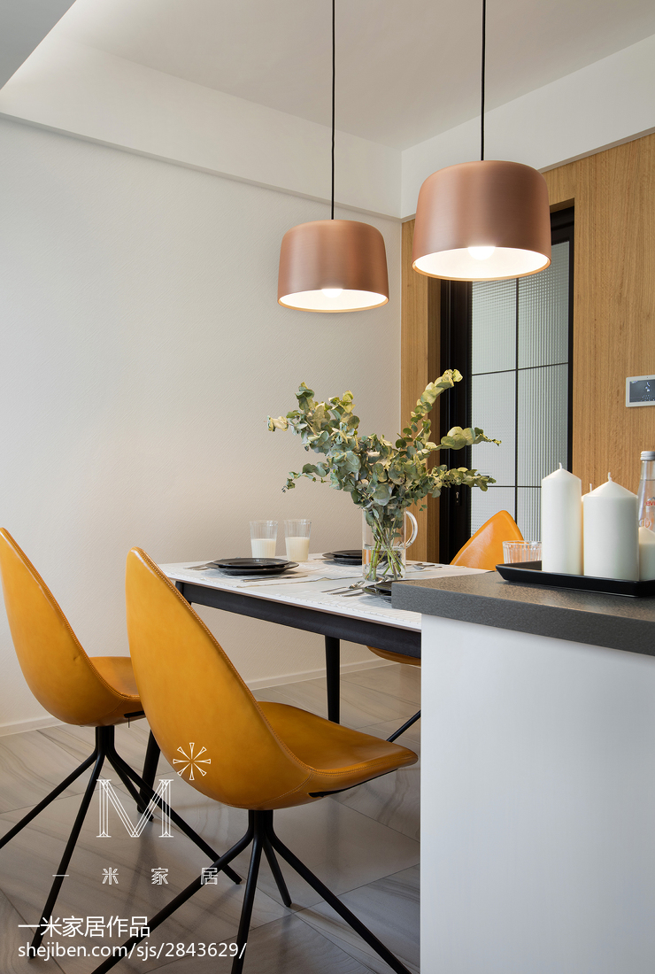 88m2現代臺灣風吧臺設計圖