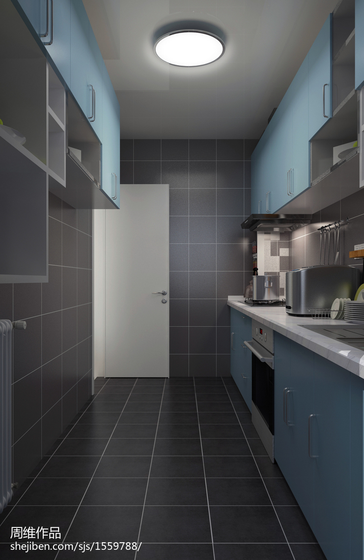 明亮71平宜家三居廚房裝飾圖