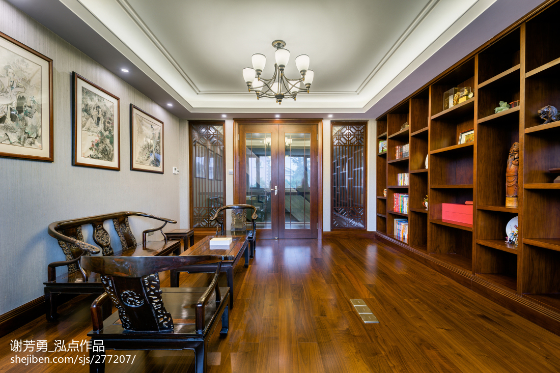 新中式別墅書房設計圖