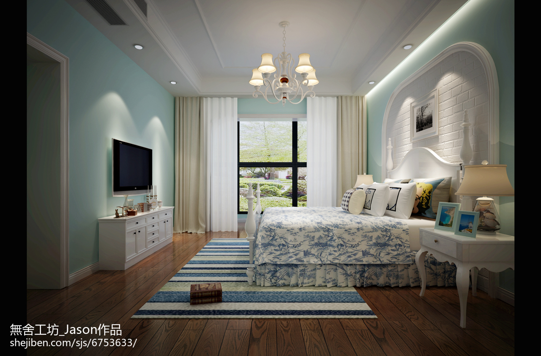 熱門別墅兒童房中式實景圖片