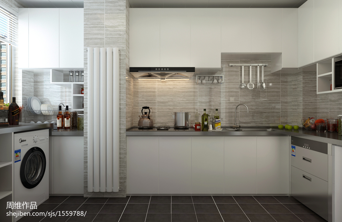 精美67平宜家二居廚房效果圖片大全