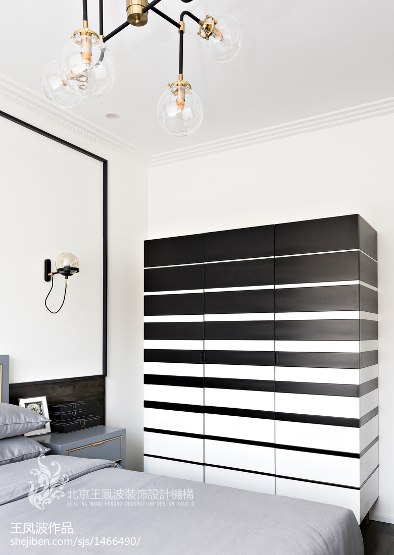 現代風樣板間臥室衣柜設計圖