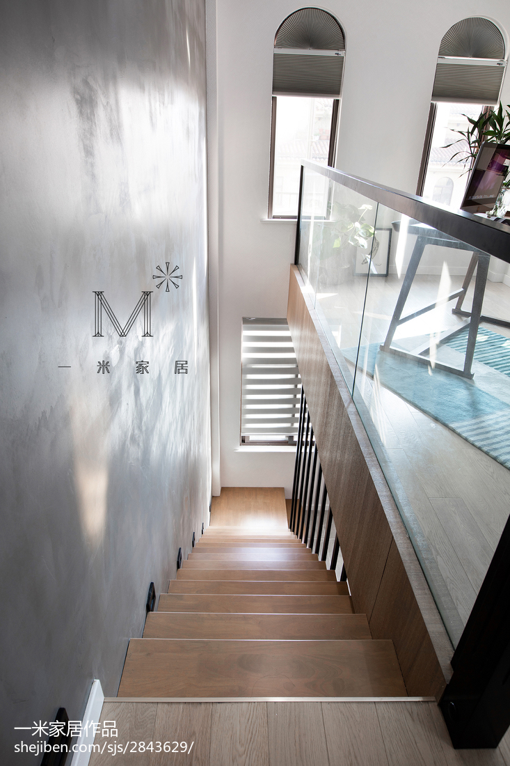 190m2 復式樓梯設計效果圖