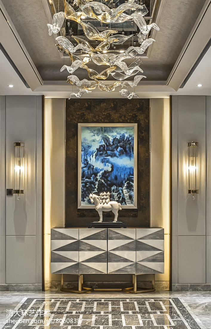 精選137平米中式別墅玄關裝修效果圖片