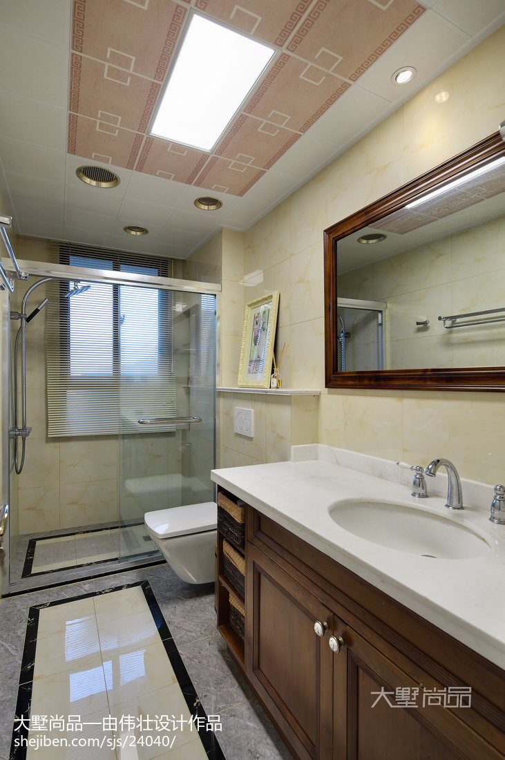 精選92平米三居衛生間歐式設計效果圖