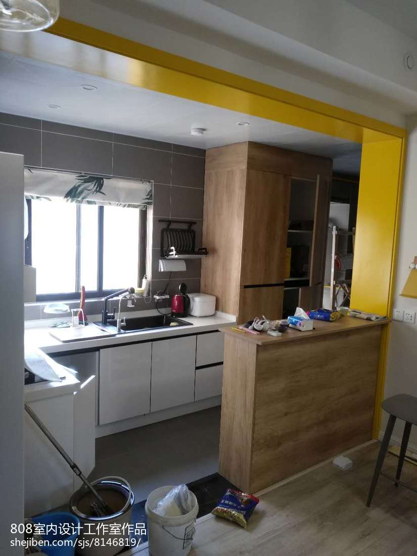 質樸110平簡約三居廚房實拍圖