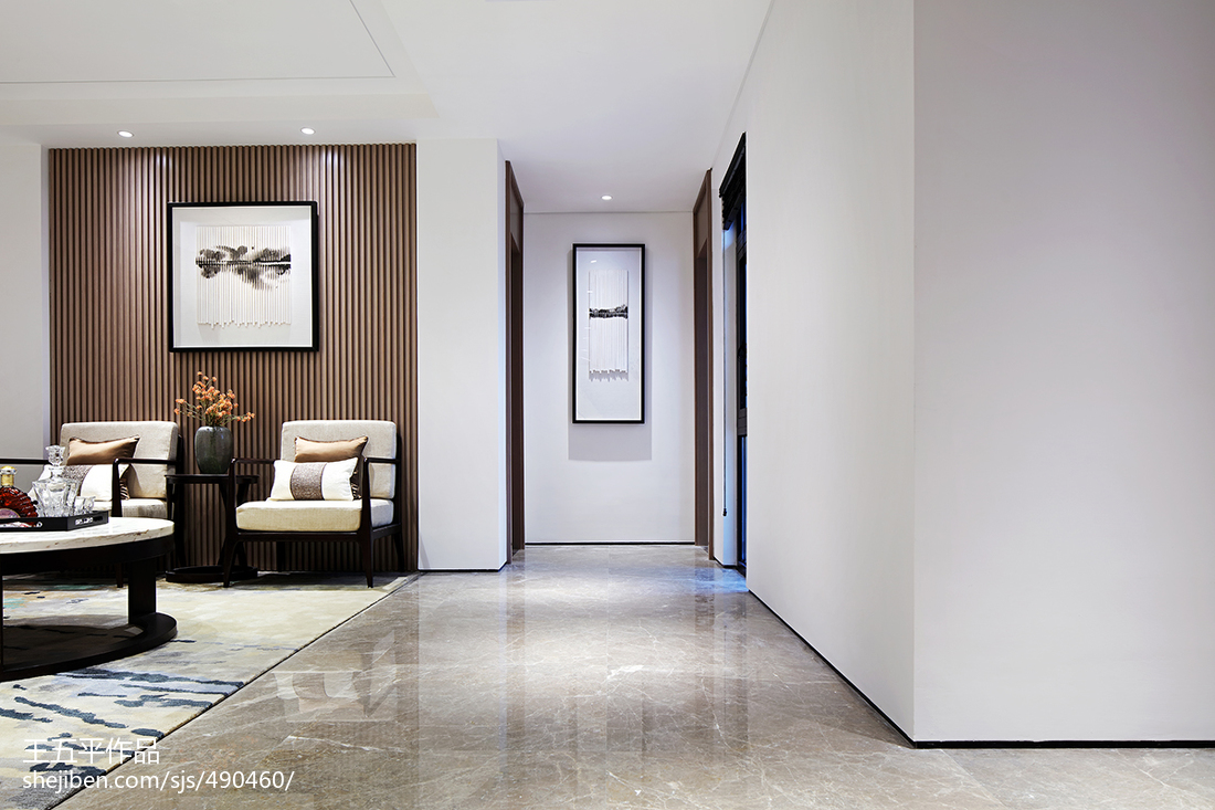 新中式別墅過道設計實景圖