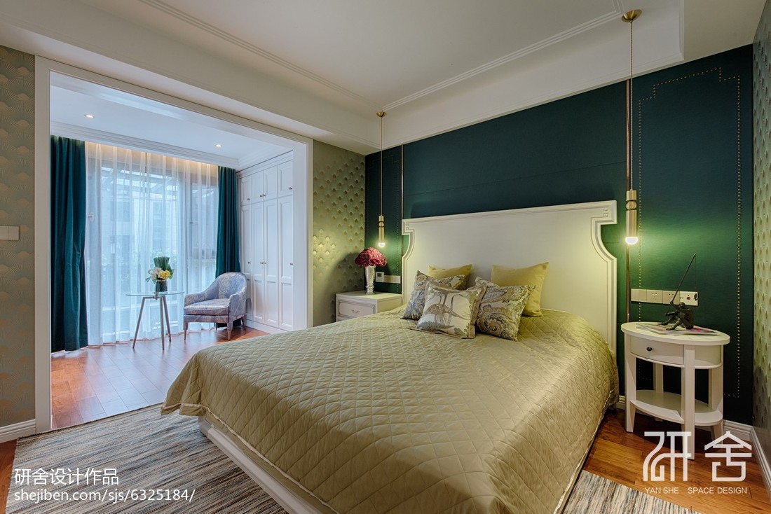 輕奢摩登風主臥設計圖