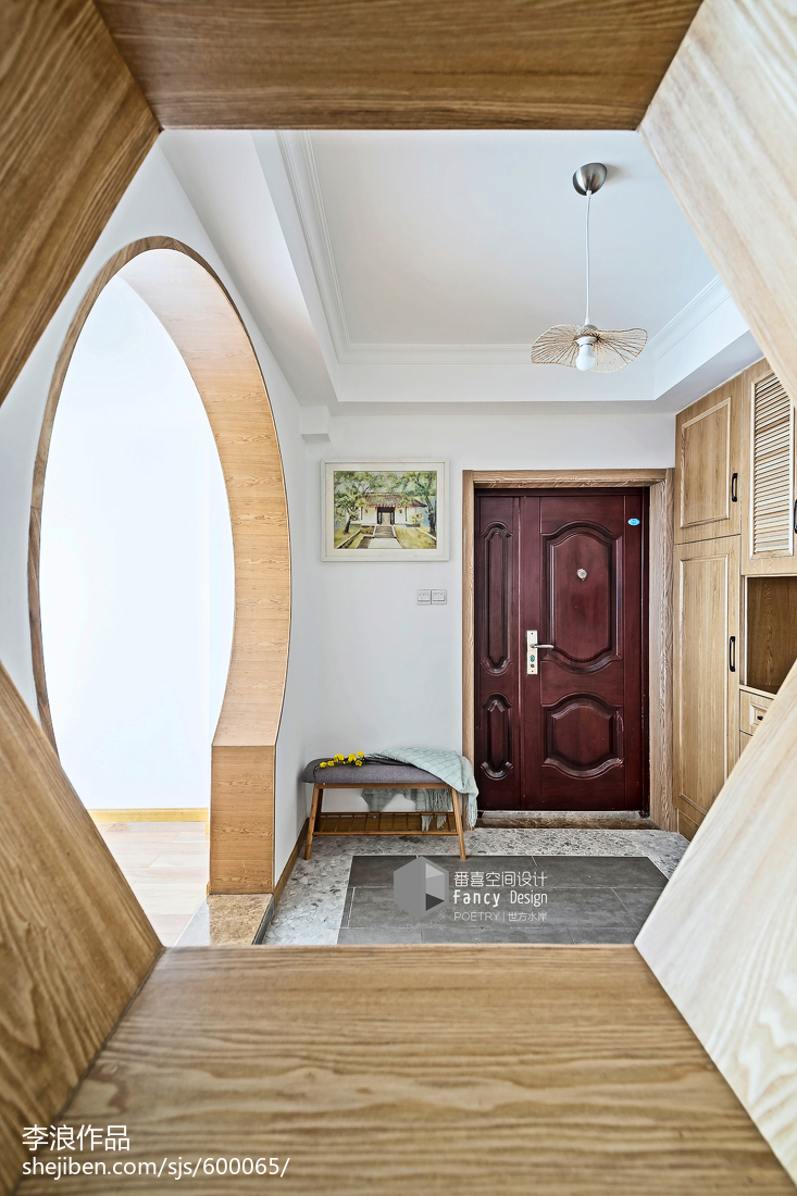 熱門面積144平中式四居玄關欣賞圖片