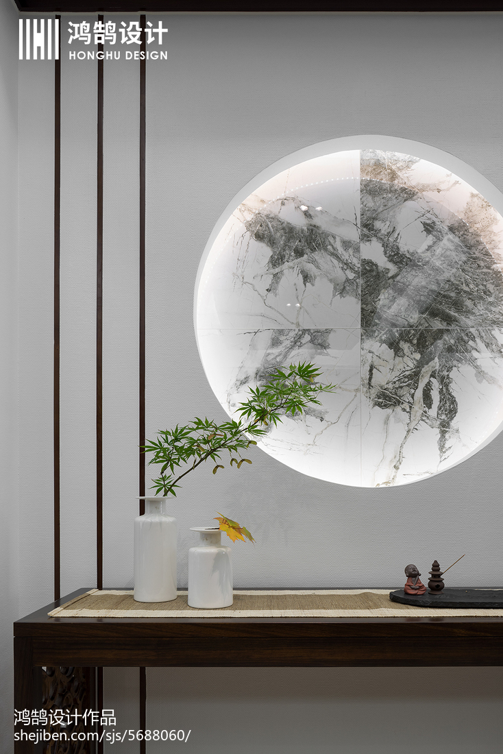 精美中式三居玄關實景圖片欣賞