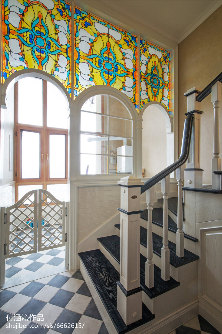 美式復式樓梯設計圖