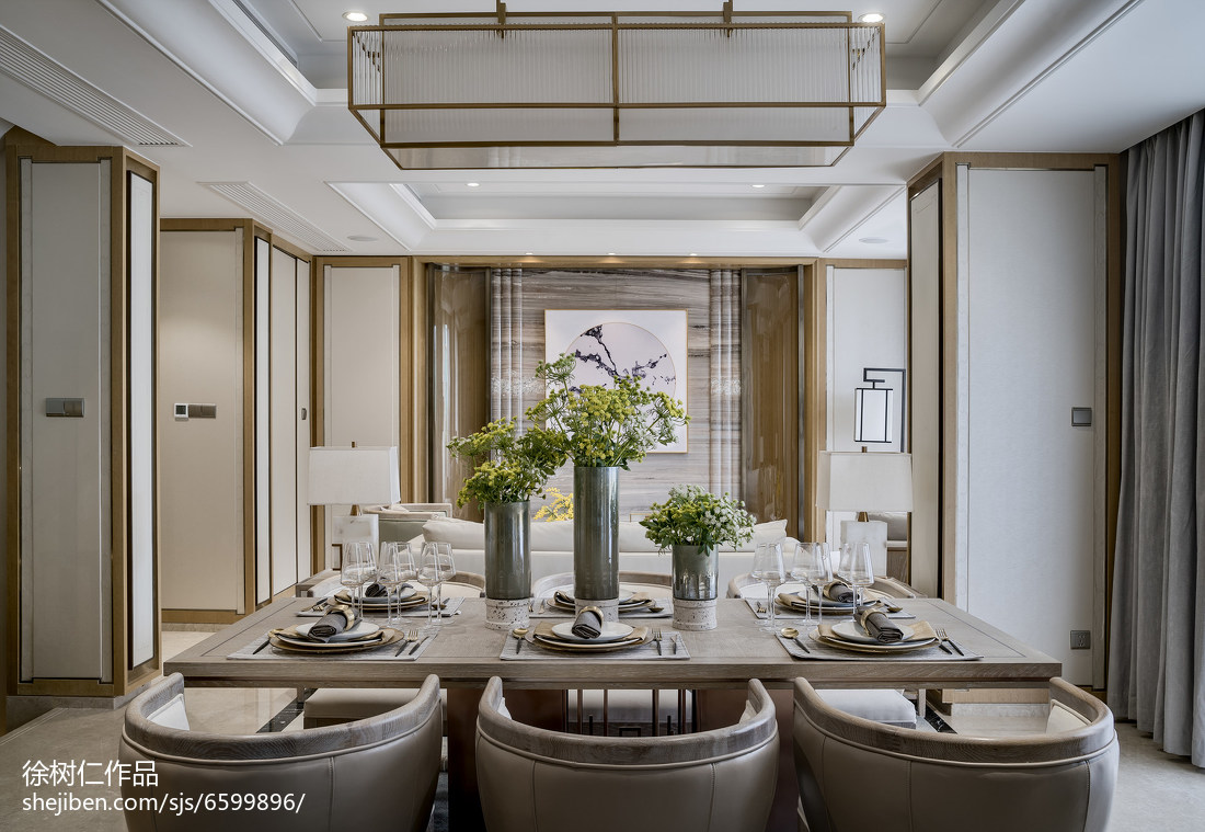 悠雅903平中式別墅餐廳案例圖