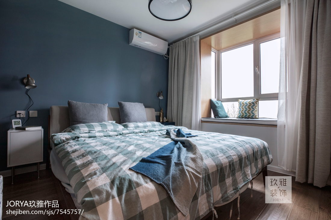 精致103平北歐三居臥室布置圖