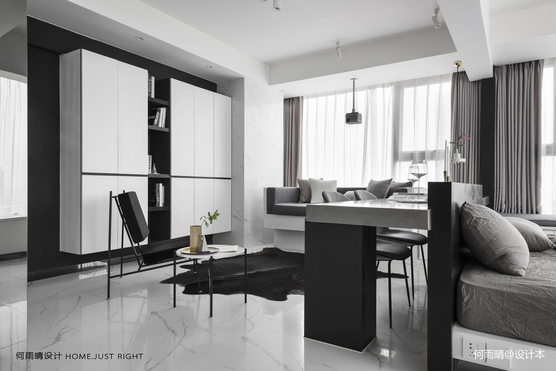 現代小戶型客廳儲物柜設計