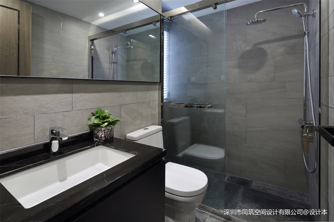 質樸113平現代三居衛生間效果圖片大全