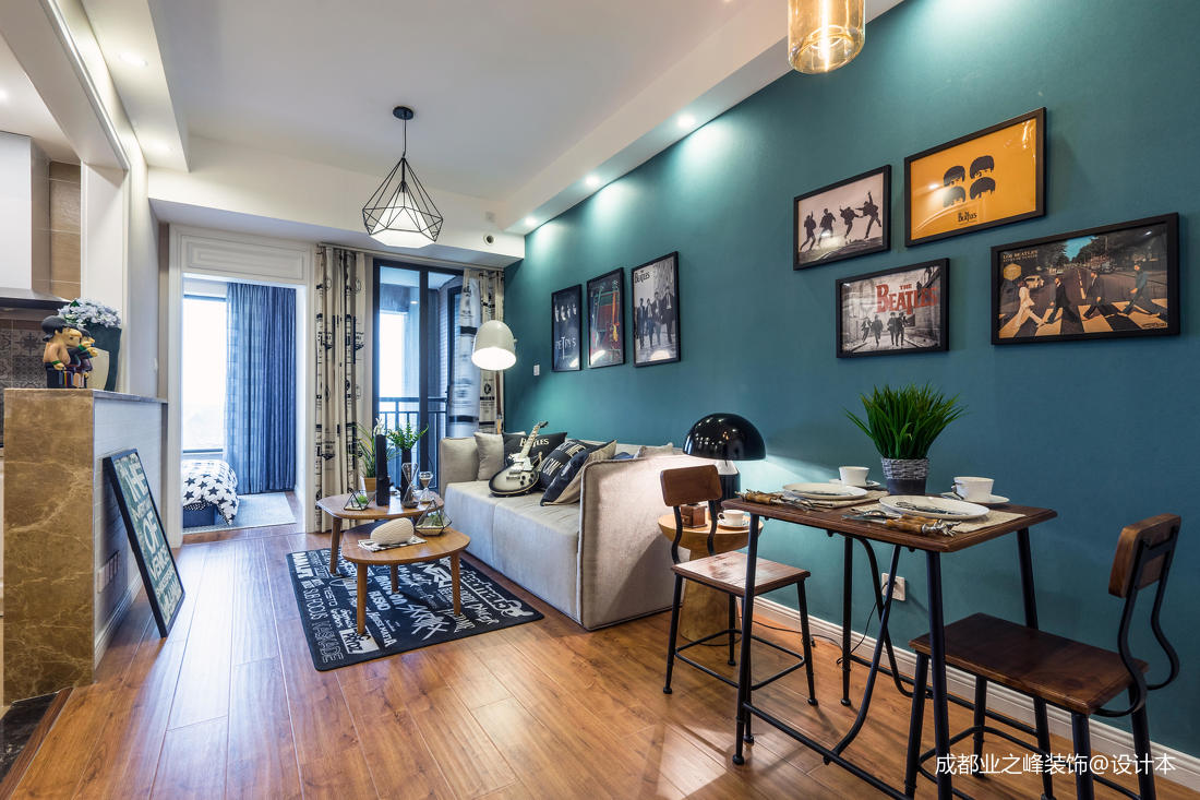 質樸35平現代小戶型客廳效果圖片大全