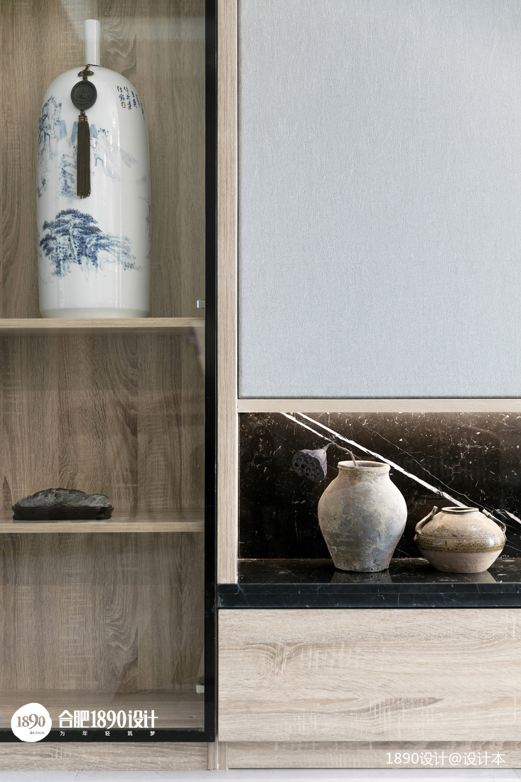 質樸129平中式三居客廳裝飾圖片