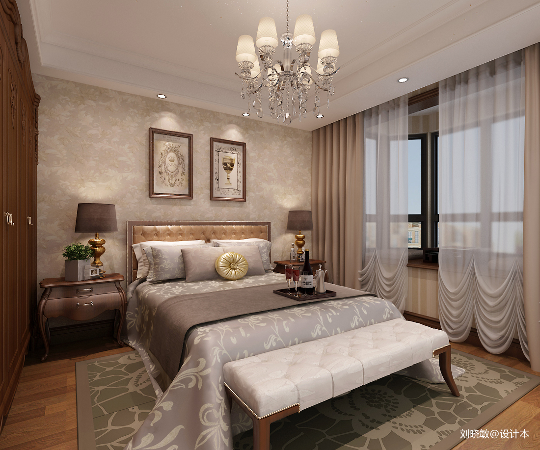 美式主臥效果圖