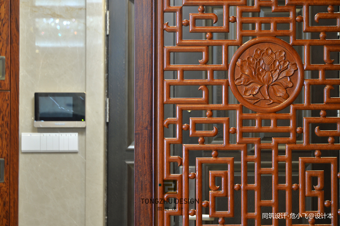 中式裝修玄關隔斷