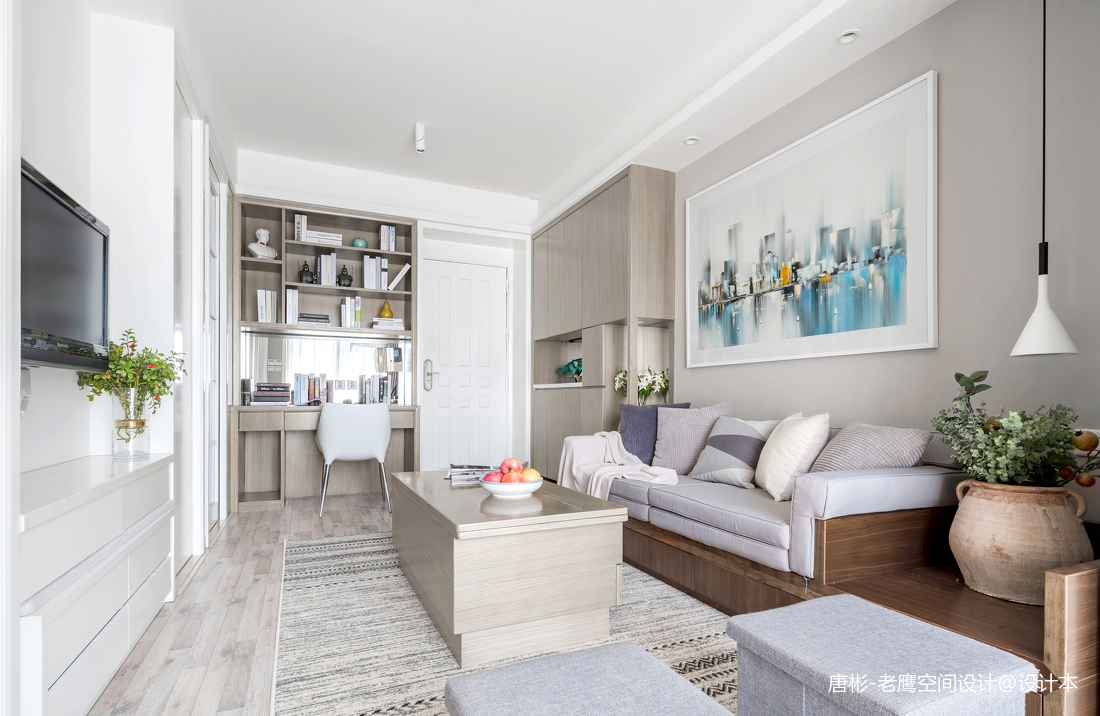 質樸38平簡約小戶型客廳效果圖片大全