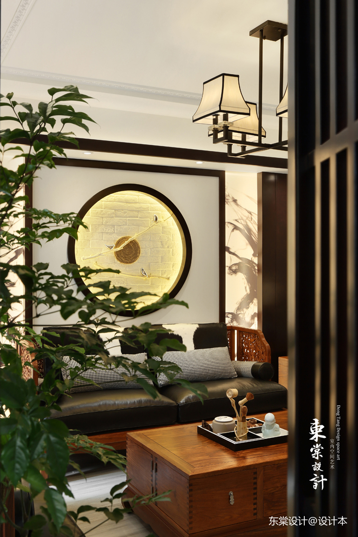 浪漫74平中式復式客廳美圖