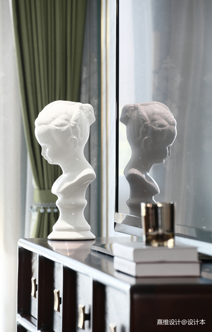 優美61平中式復式客廳裝飾美圖