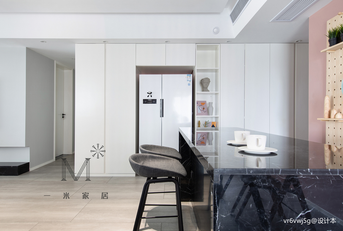 140m2現代北歐餐廳儲物柜設計