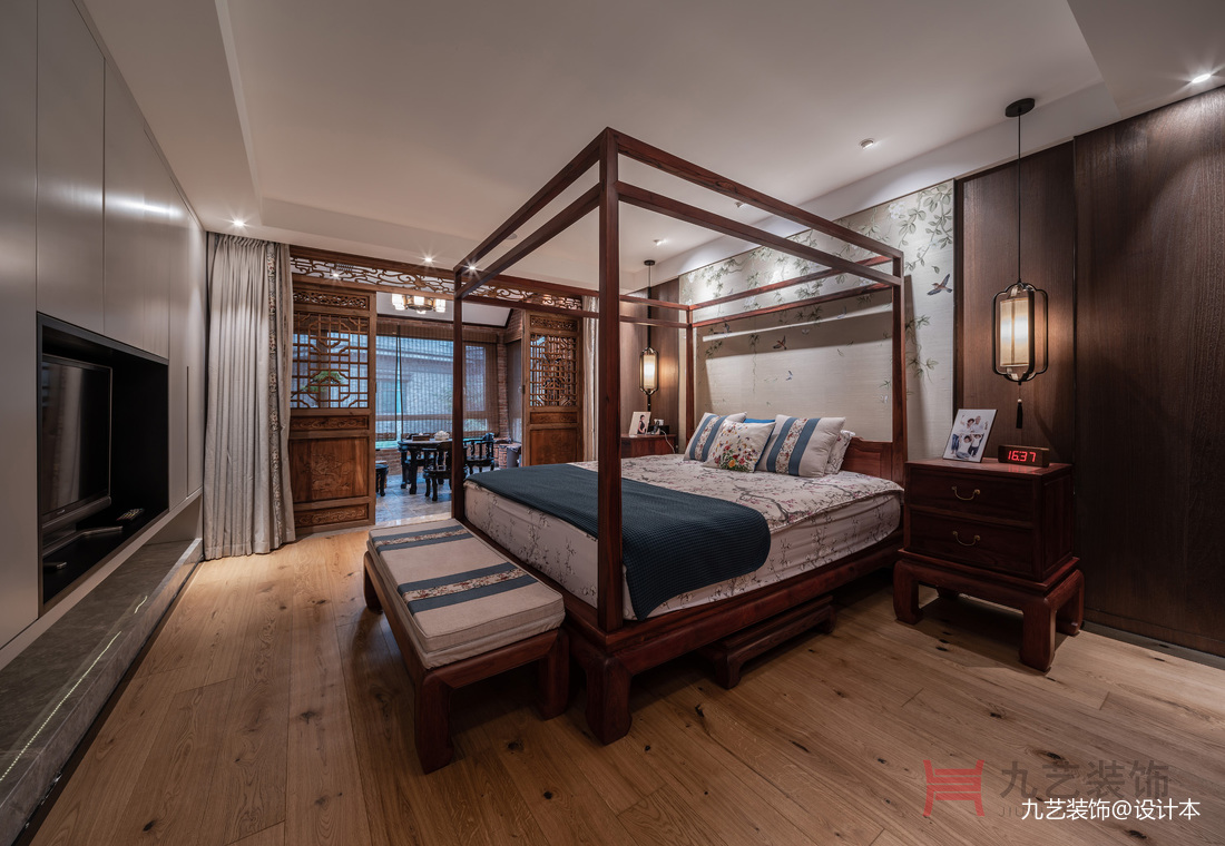 優雅中式主人房設計