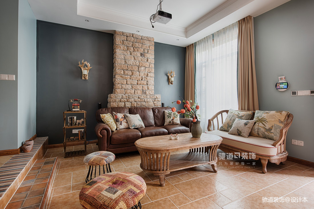 精美399平法式別墅客廳裝潢圖